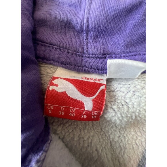 Puma Womens Purple Long Sleeve Pullover Hoodie Sweatshirt Size Small - Picture 4 of 7